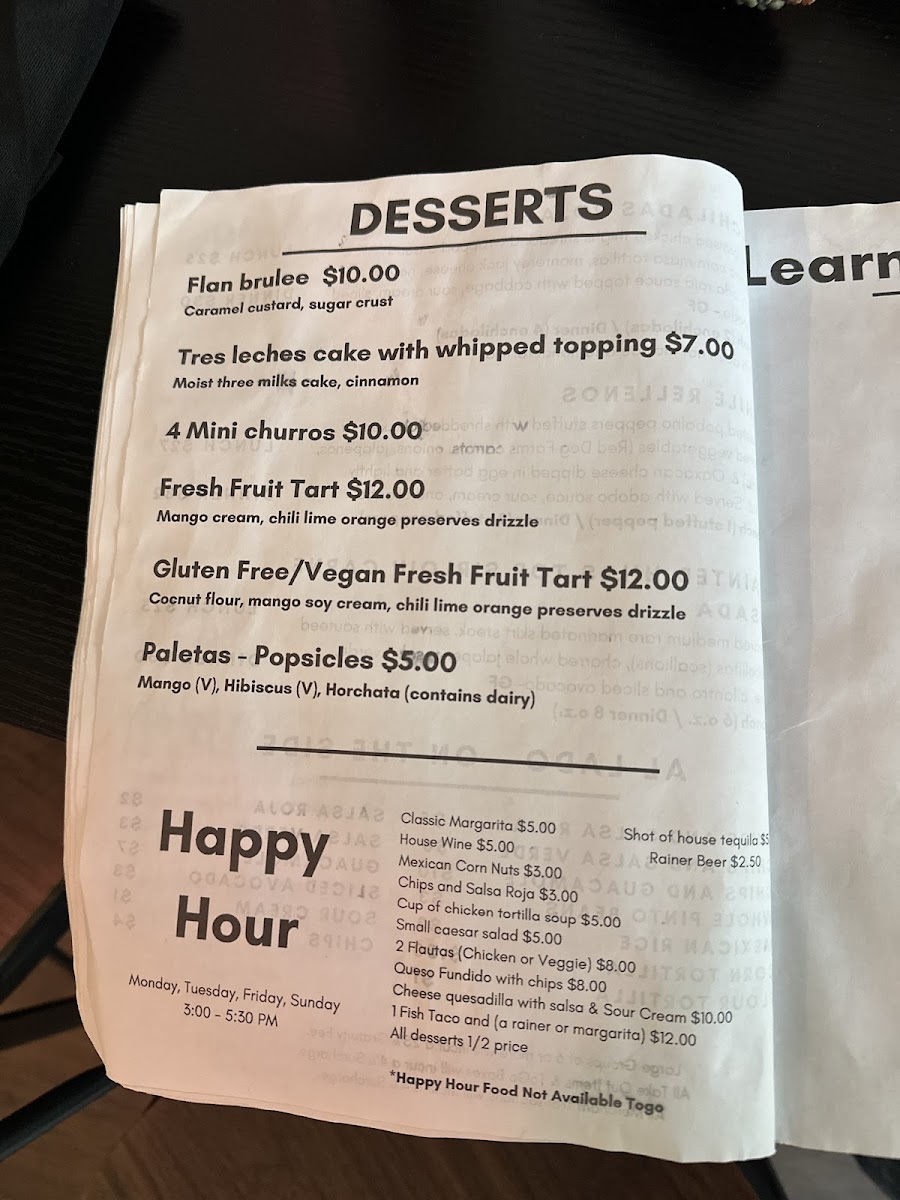Menu La Cocina Port Townsend-9