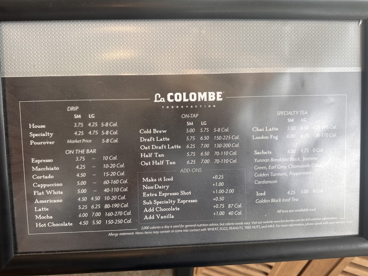 Menu La Colombe Coffee-2