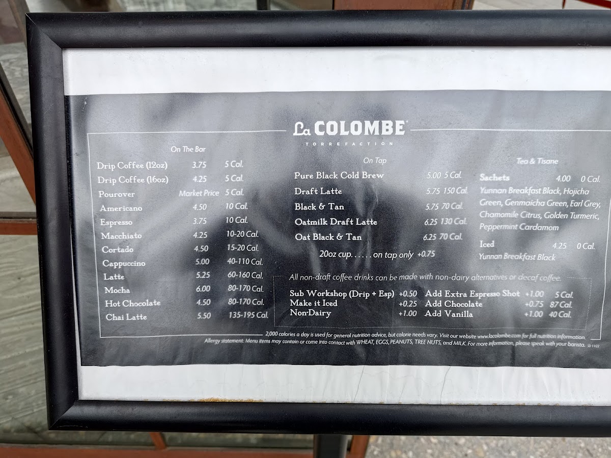 Menu La Colombe Coffee-4