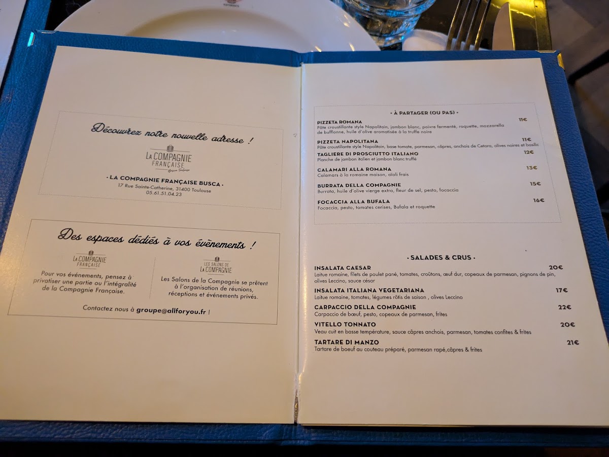 Menu La Compagnie Française-2