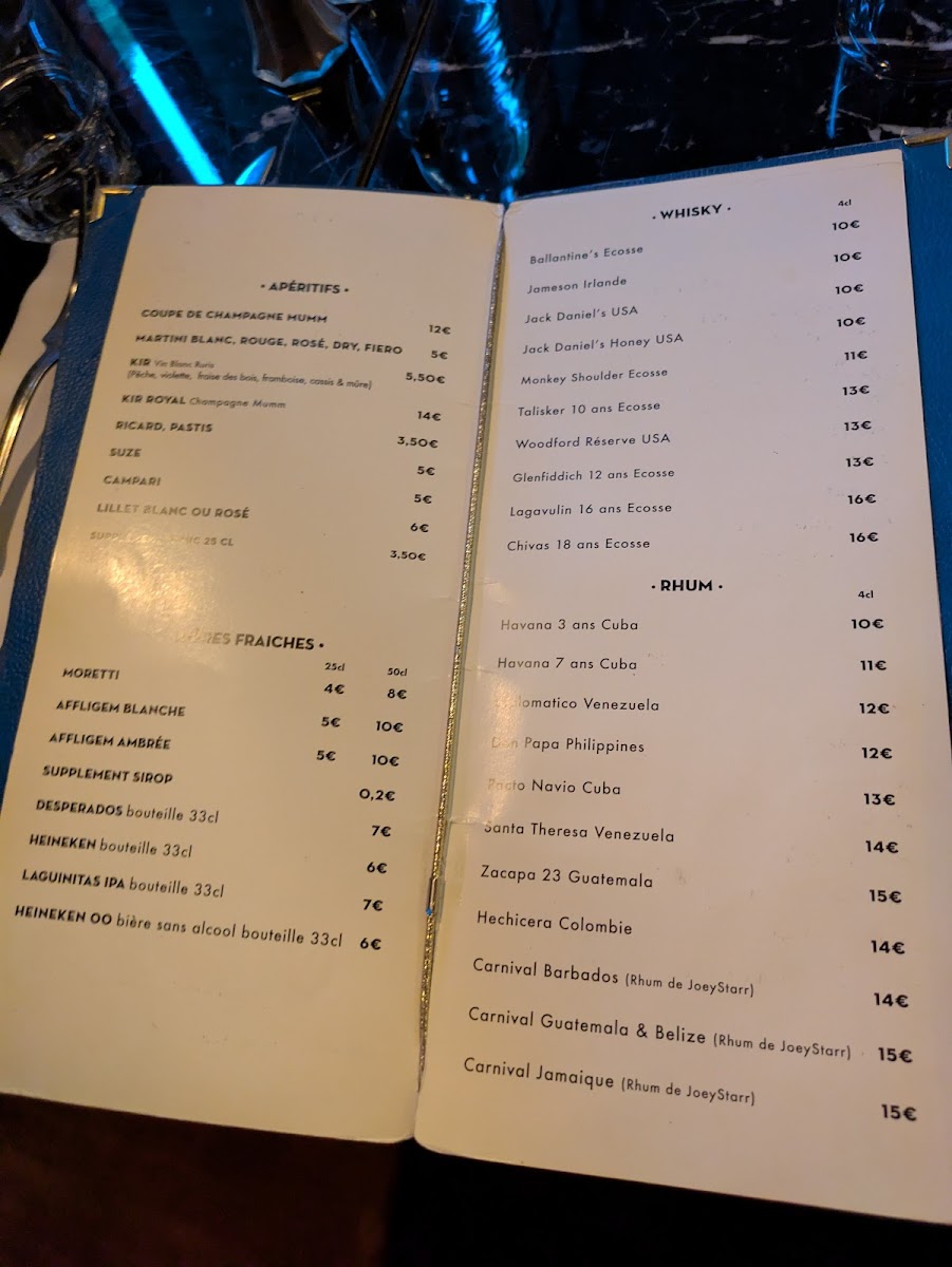 Menu La Compagnie Française-5