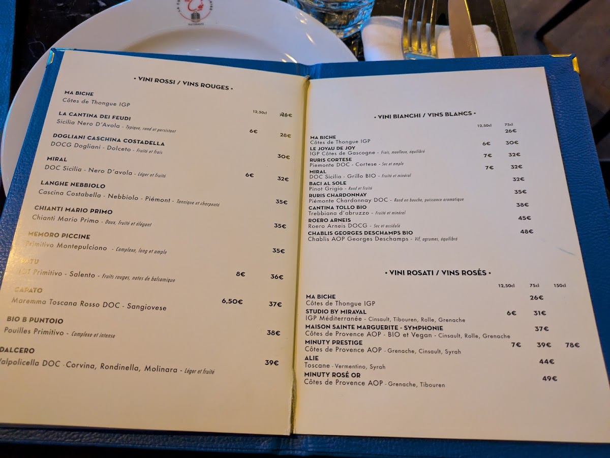 Menu La Compagnie Française-7