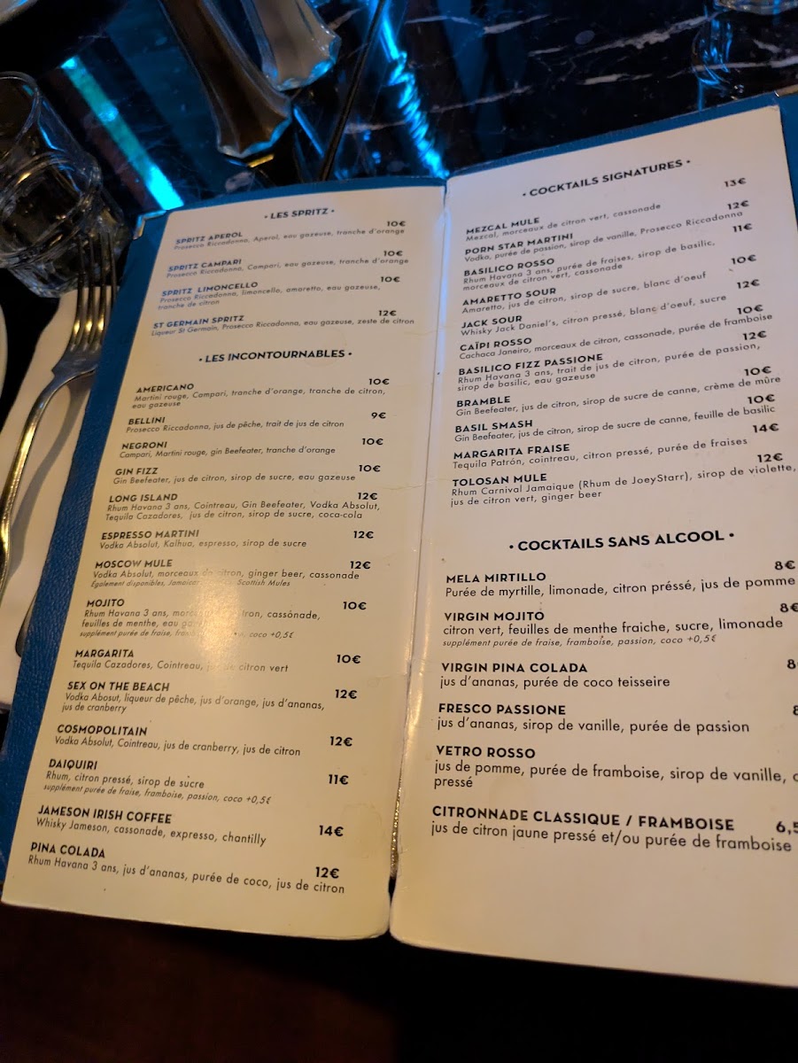 Menu La Compagnie Française-8