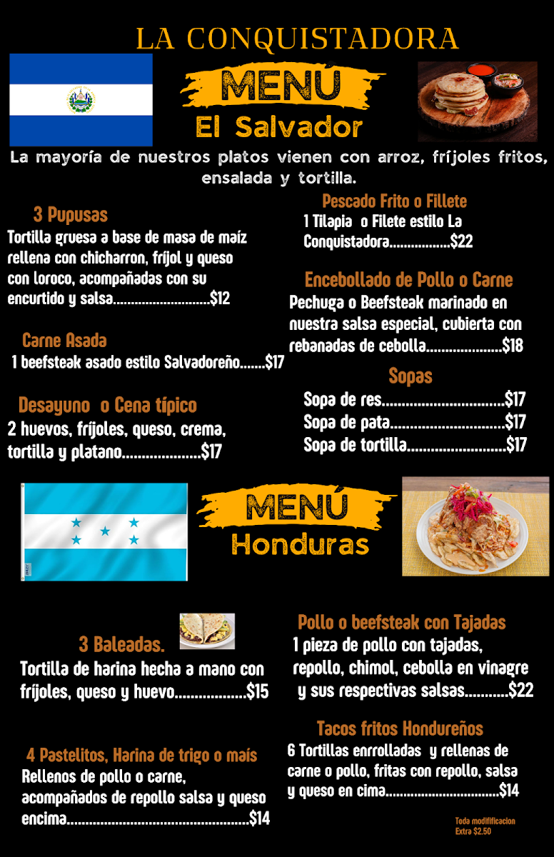 Menu La Conquistadora Mexican Restaurant.-3