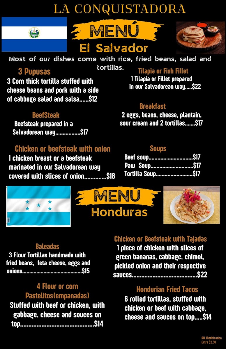 Menu La Conquistadora Mexican Restaurant.-4