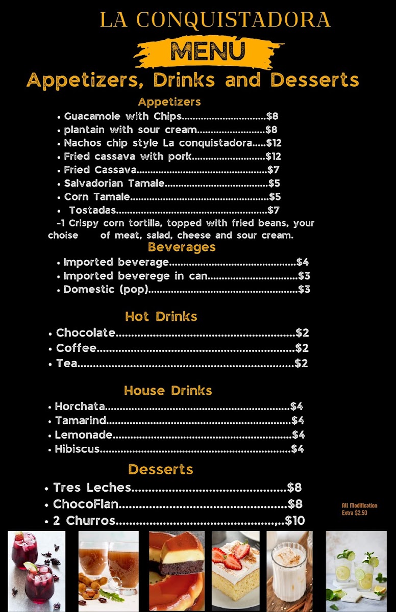 Menu La Conquistadora Mexican Restaurant.-5