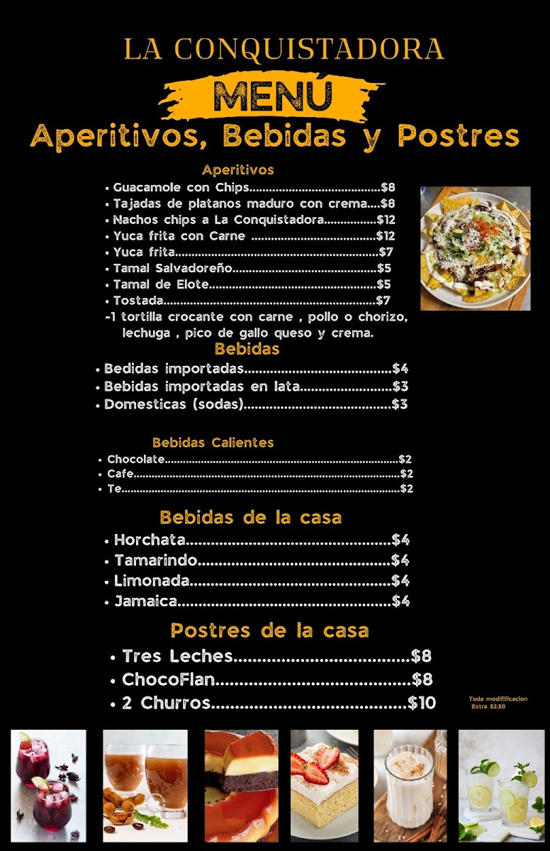 Menu La Conquistadora Mexican Restaurant.-6