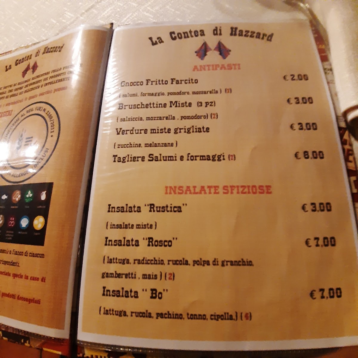 Menu La Contea Di Hazzard-6