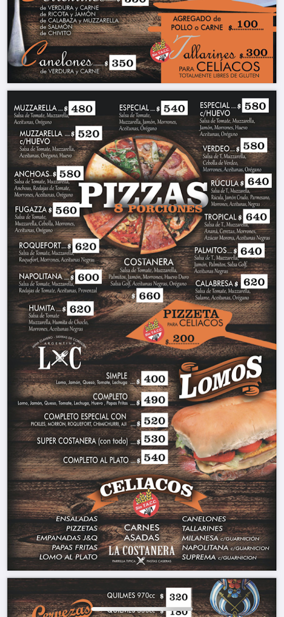 Menu La Costanera Parrilla & Pastas-5