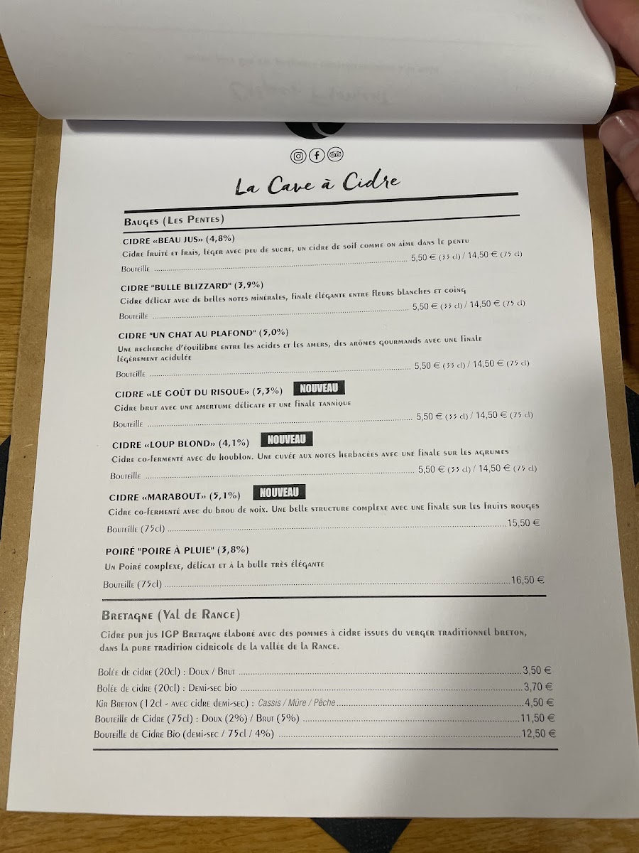 Menu La Crêperie D'annecy-Le-Vieux-1