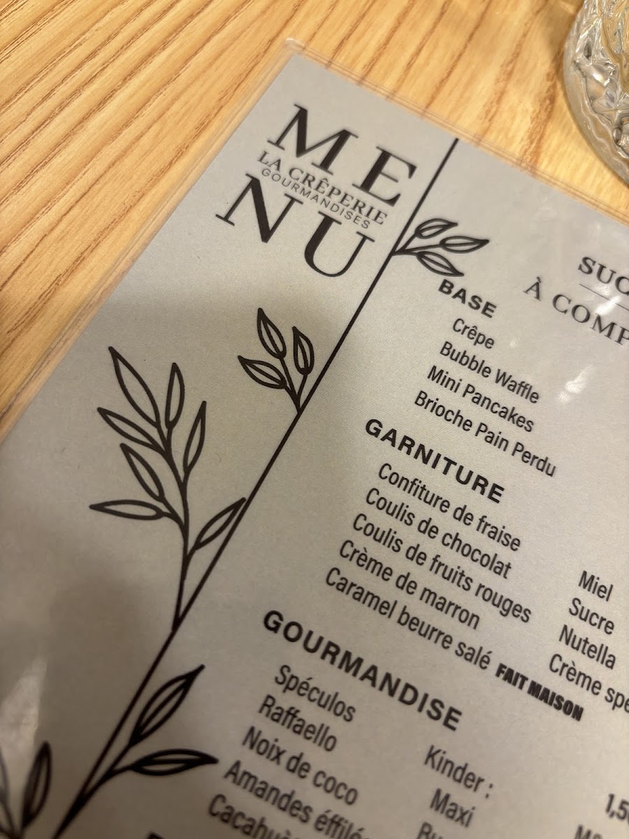 Menu La Crêperie Gourmandises-2