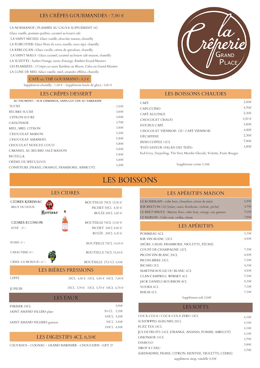 Menu La Crêperie Grand Place-2