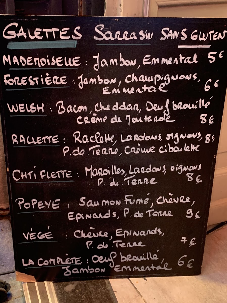 Menu La Crêperie Grand Place-9