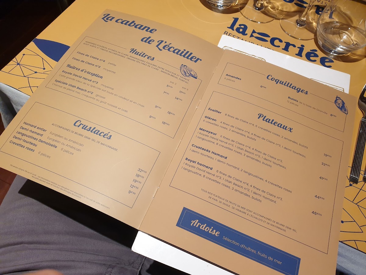 Menu La Criée Rosny Sous Bois-3