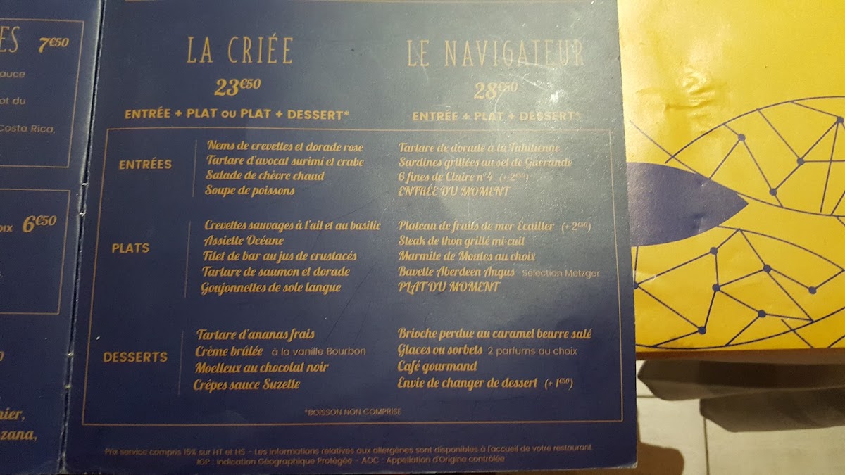 Menu La Criée Rosny Sous Bois-4