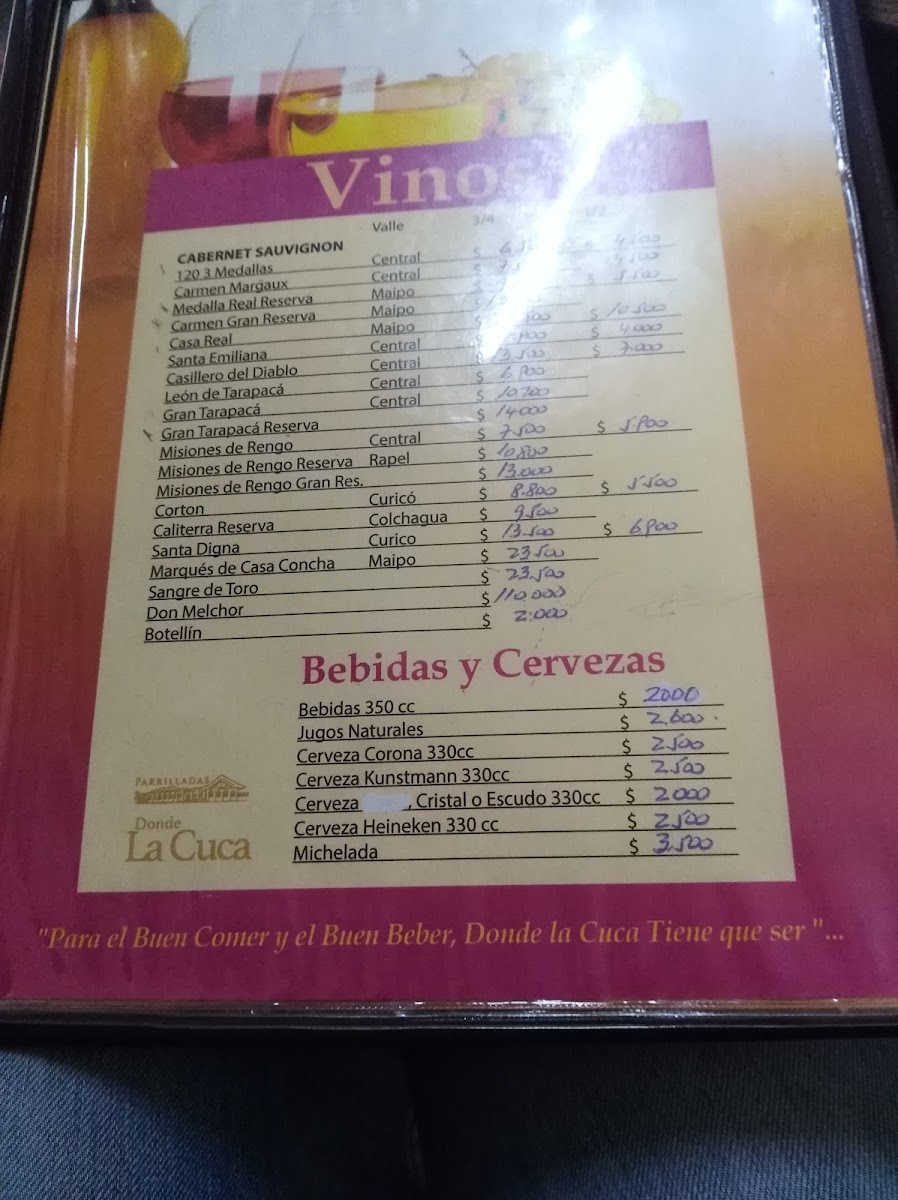 Menu La “Cuca”, Centro De Eventos-1