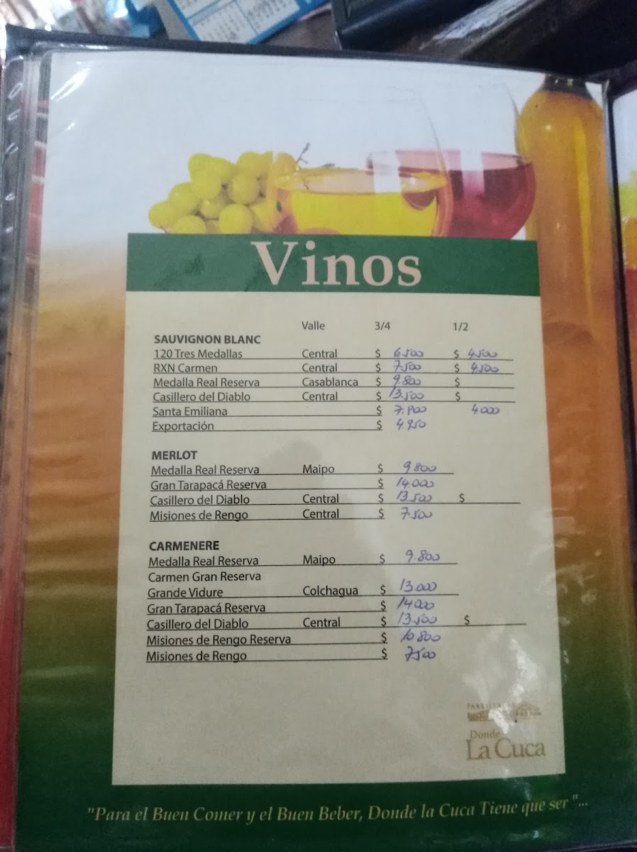 Menu La “Cuca”, Centro De Eventos-2