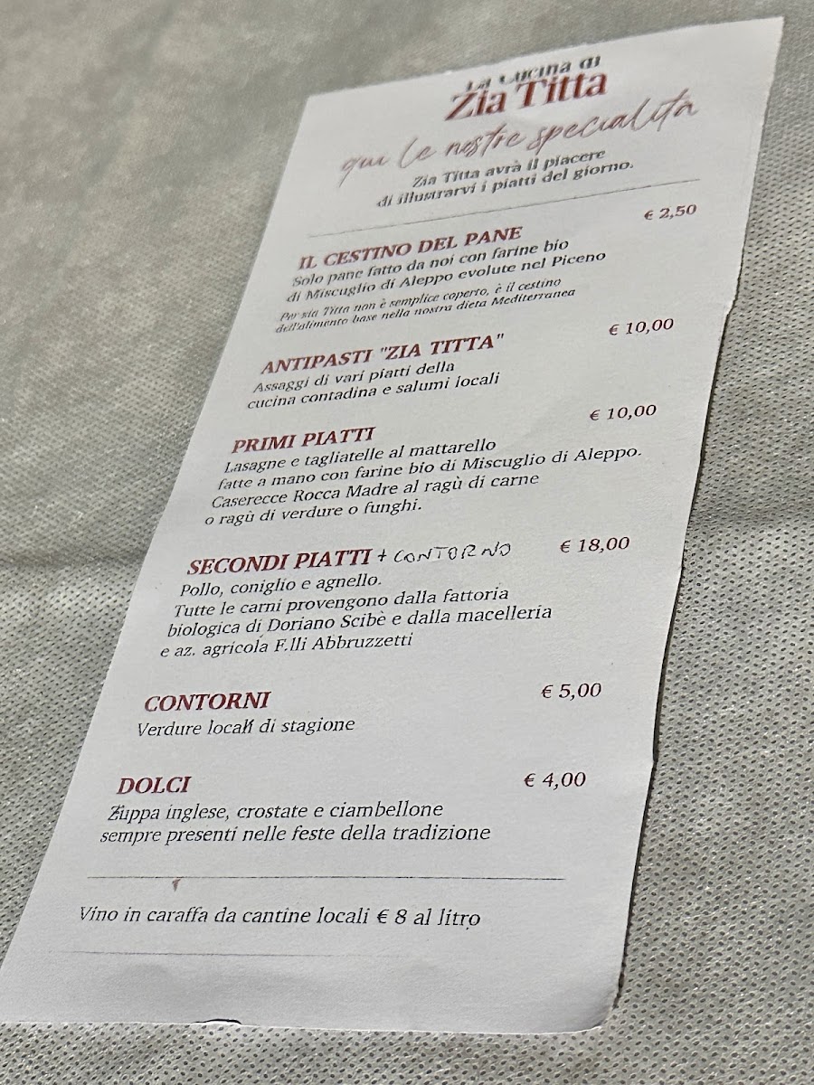 Menu La Cucina Di Zia Titta-2