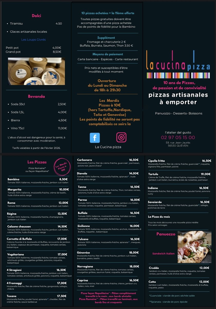 Menu La Cucina Pizza-1