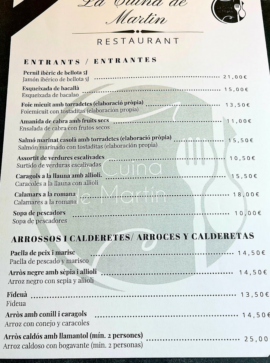 Menu La Cuina De Martín-3