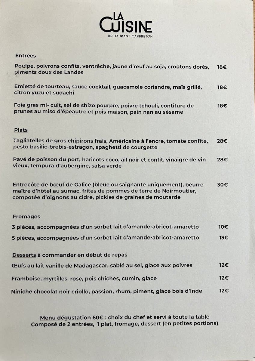 Menu La Cuisine-1