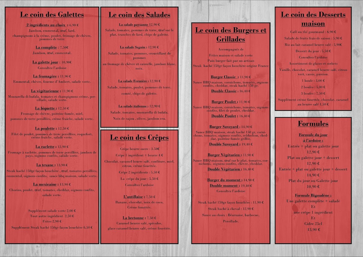 Menu La Détente | Restaurant | Rennes - Vezin-1