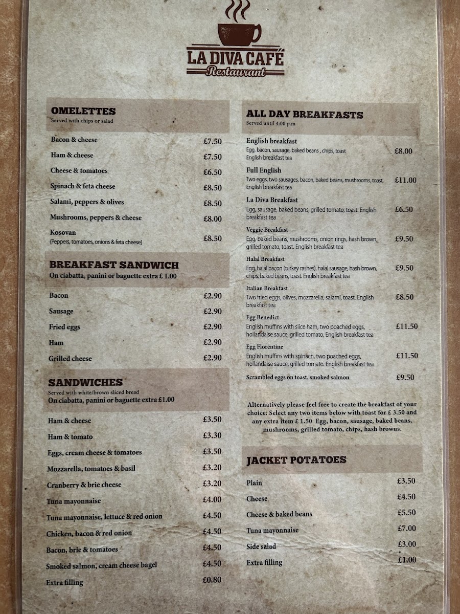 Menu La Diva-1