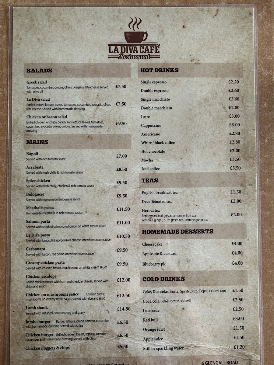 Menu La Diva-2