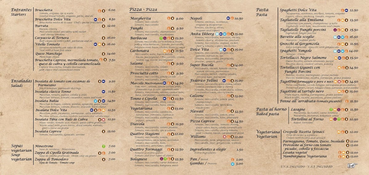 Menu La Dolce Vita Gastrobar : Pizzeria-2