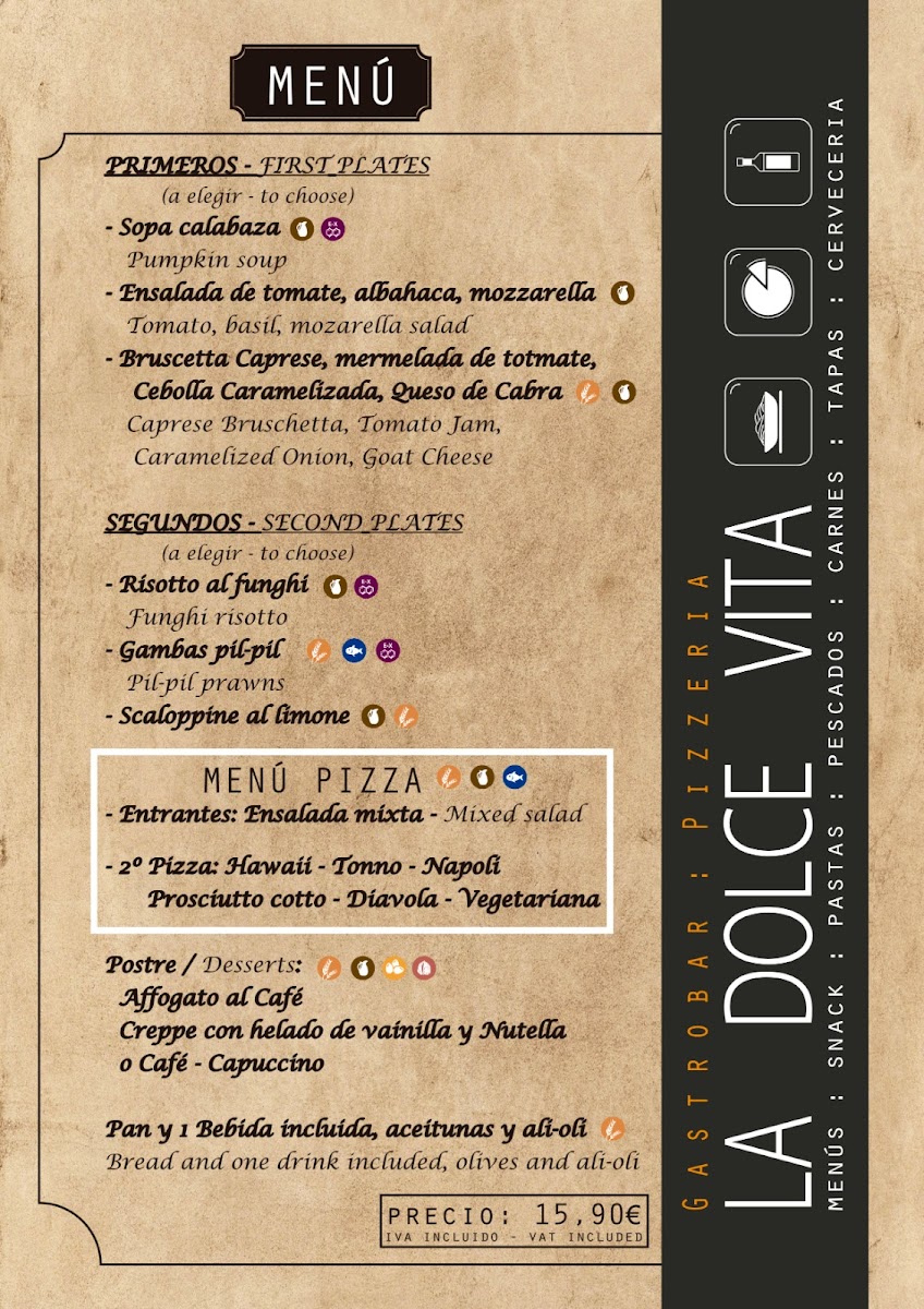 Menu La Dolce Vita Gastrobar : Pizzeria-4