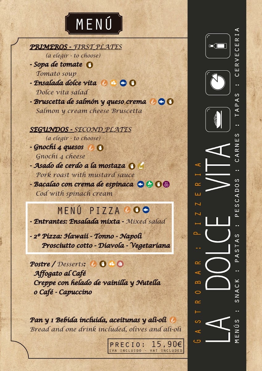 Menu La Dolce Vita Gastrobar : Pizzeria-5