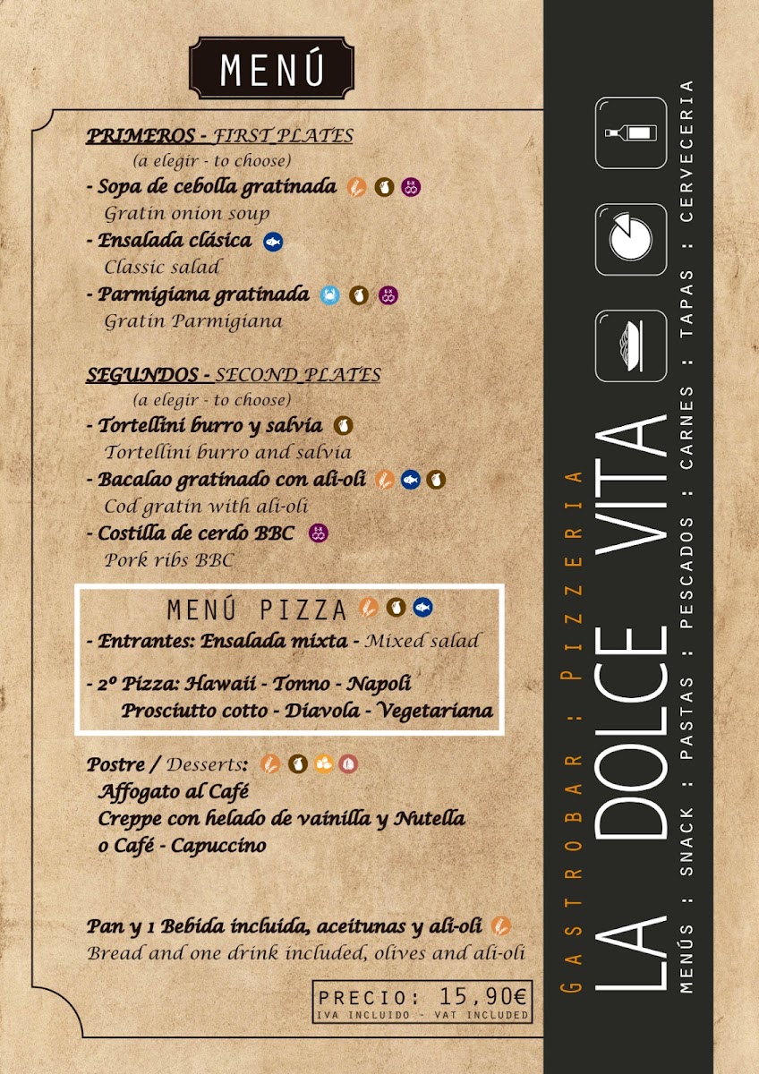 Menu La Dolce Vita Gastrobar : Pizzeria-7