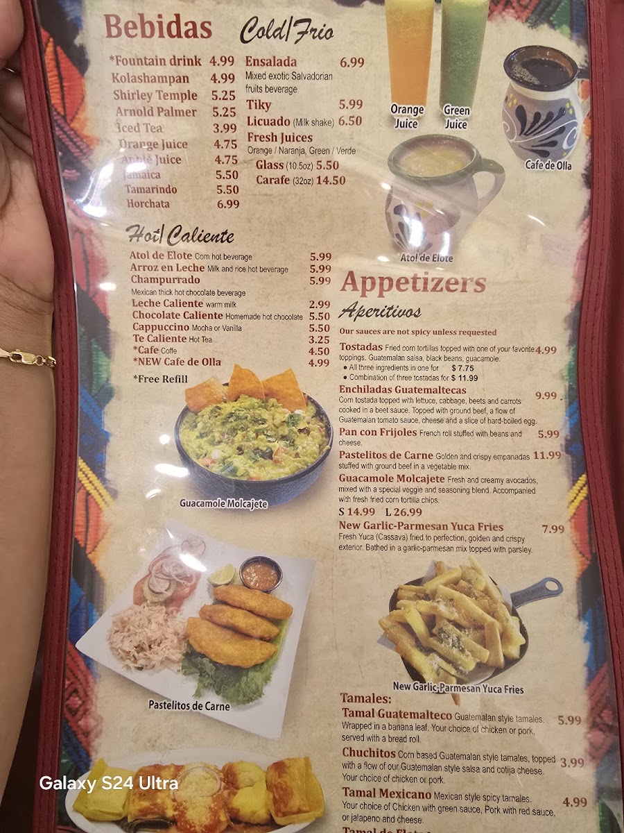 Menu La Esperanza Restaurant & Bakery-1