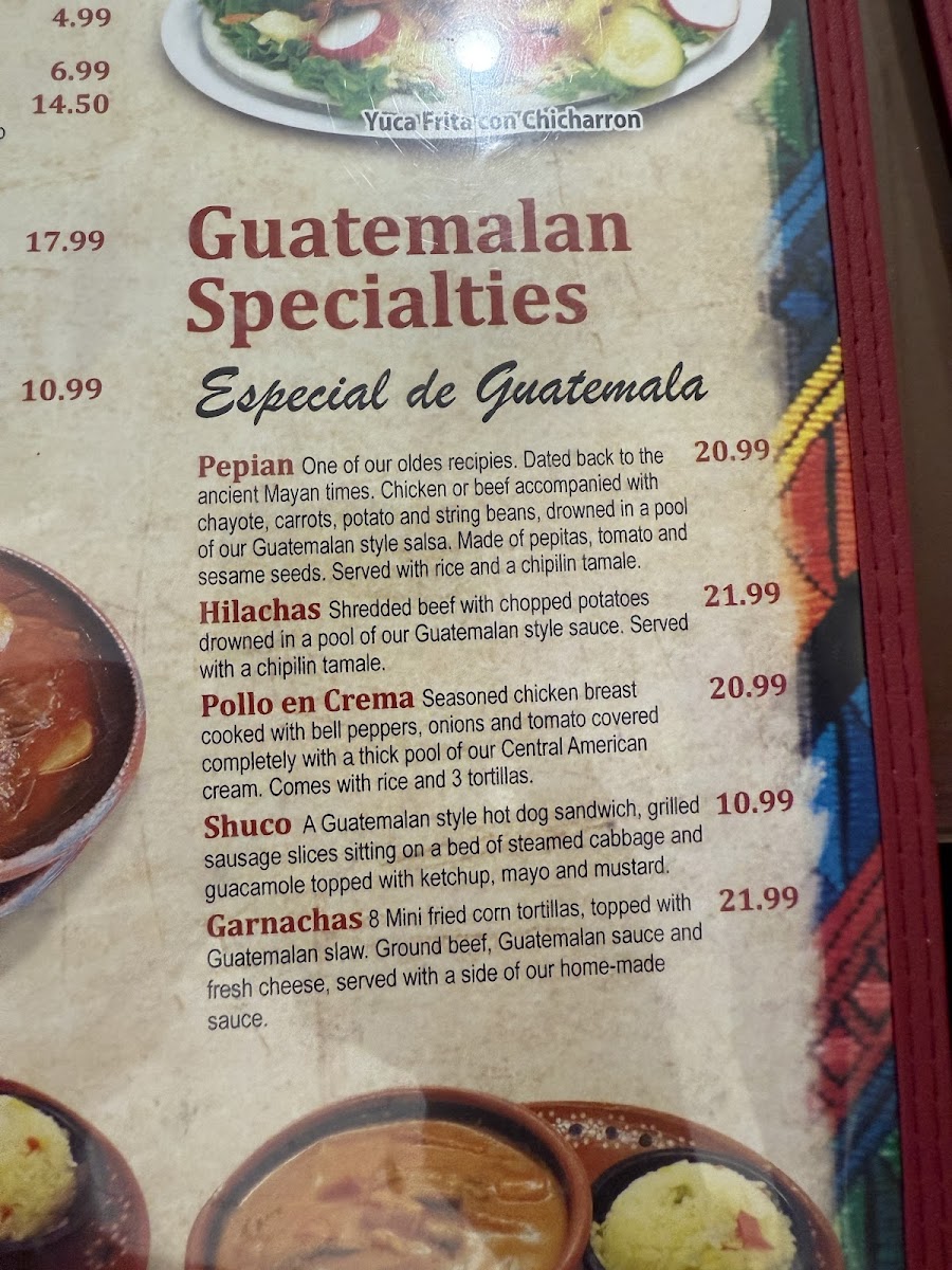 Menu La Esperanza Restaurant & Bakery-2