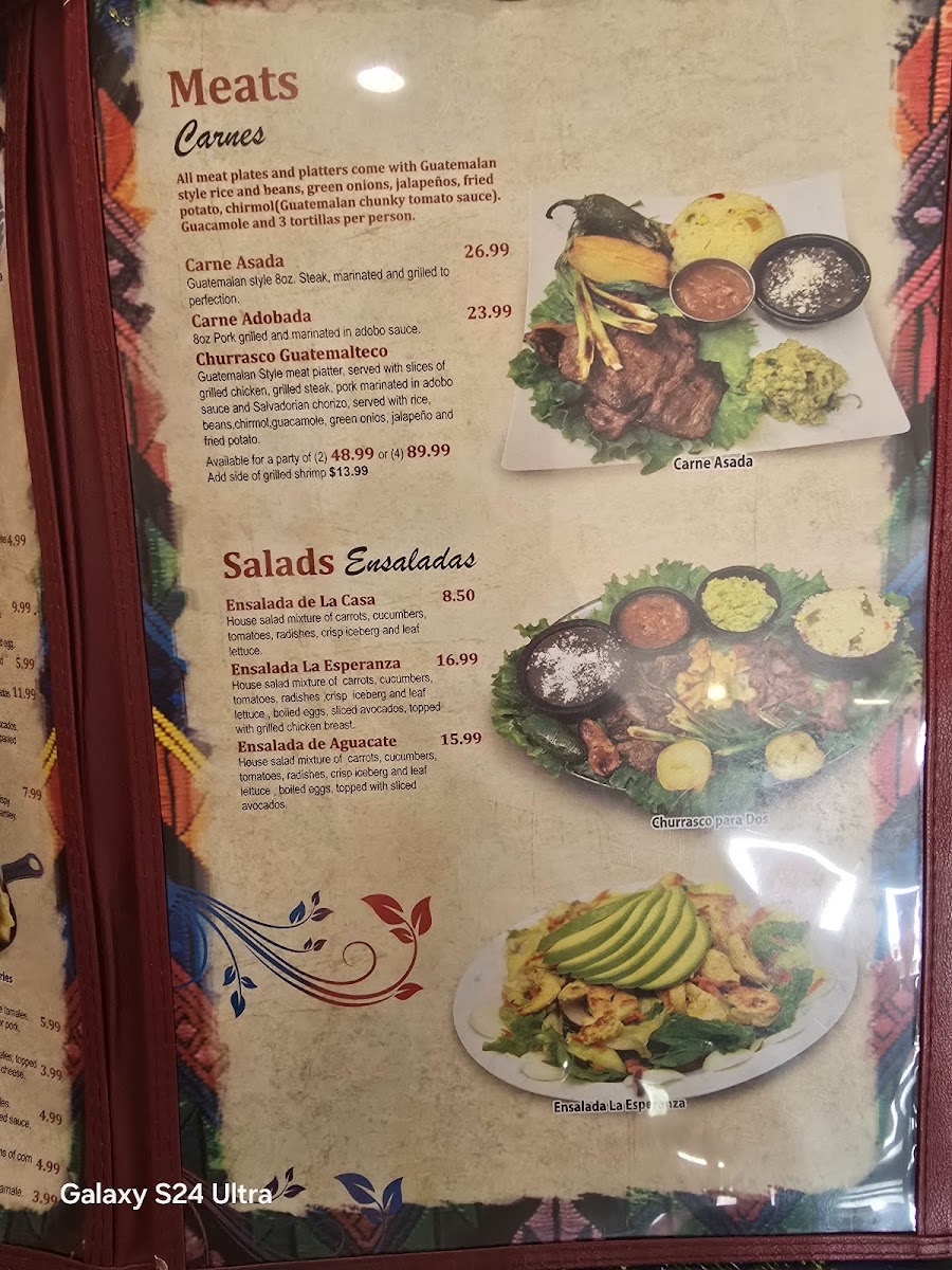 Menu La Esperanza Restaurant & Bakery-4