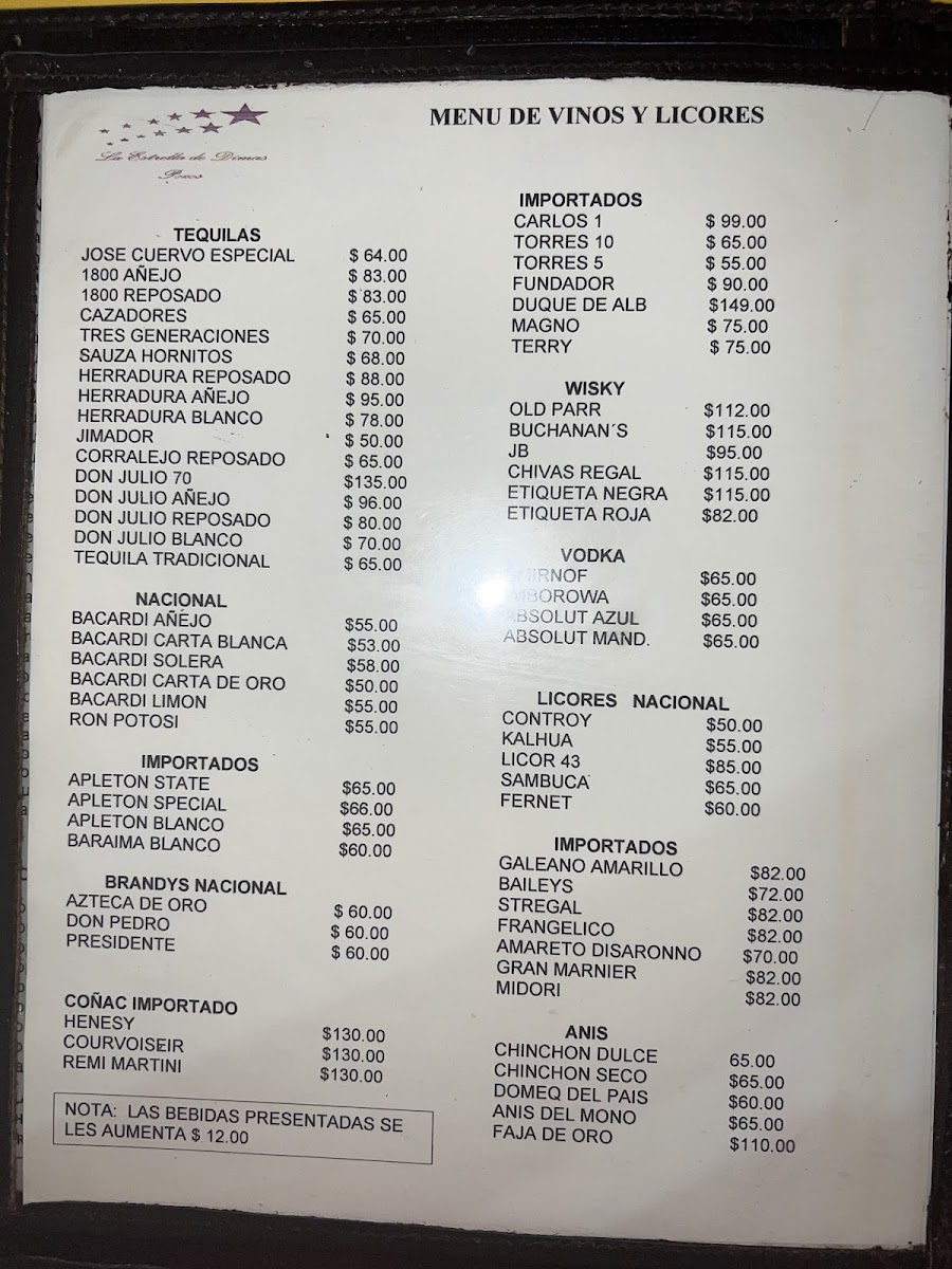 Menu La Estrella De Dimas Pozos-2