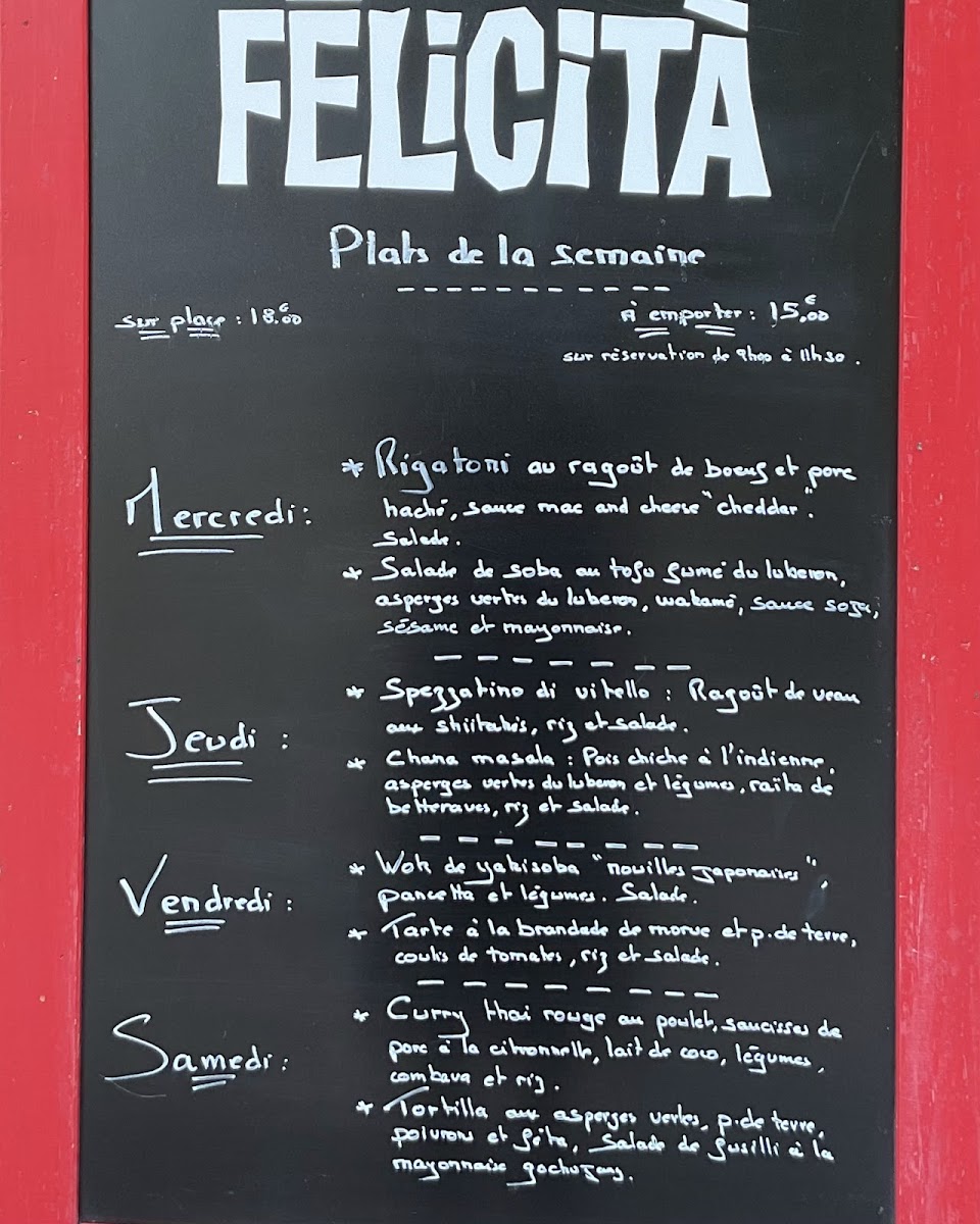 Menu La Félicità-1
