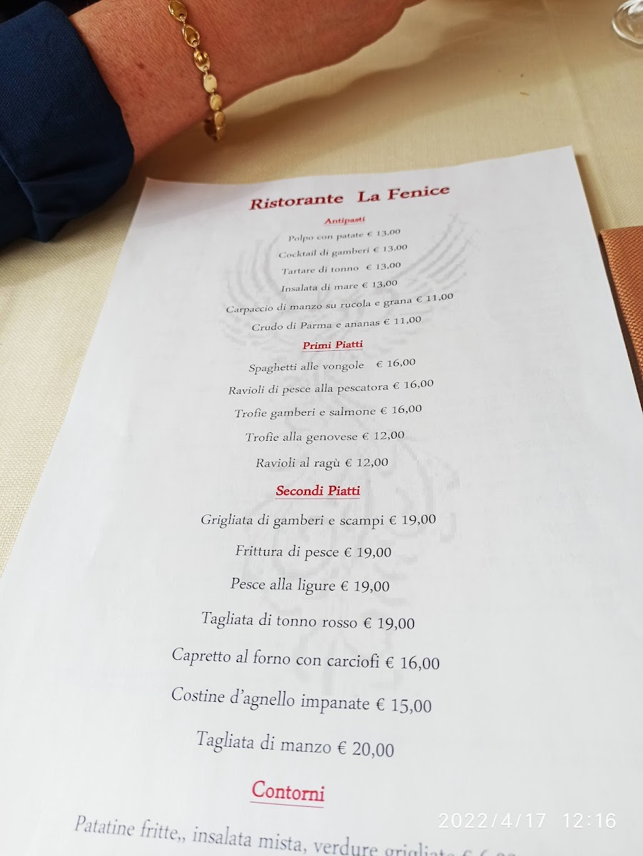 Menu La Fenice Pizzeria Ristorante-4