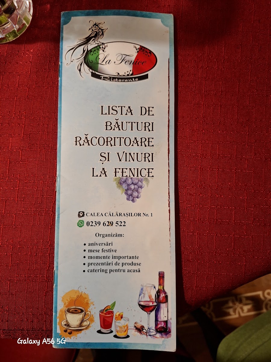 Menu La Fenice Restaurant-3