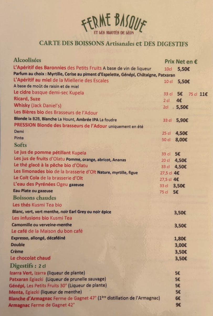 Menu La Ferme Basque-6