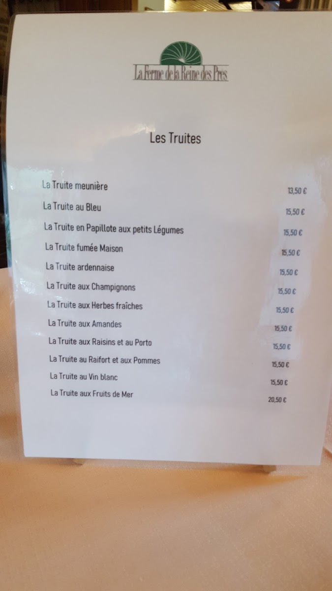 Menu La Ferme De La Reine Des Prés-2