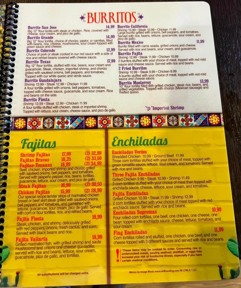 Menu La Fiesta Mexican Grill In Broussard-4