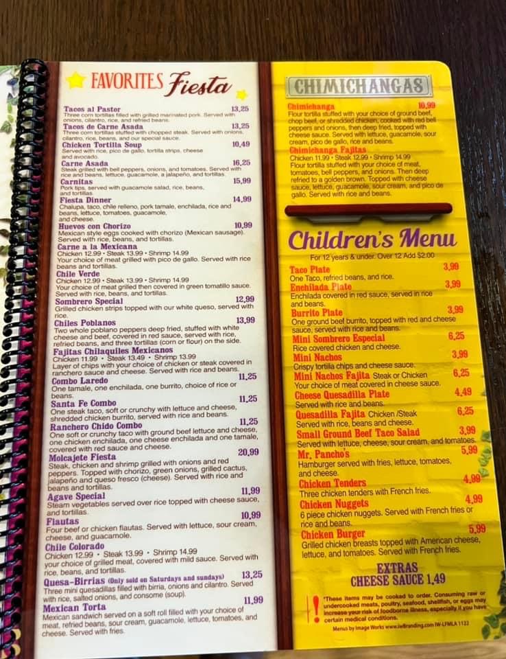 Menu La Fiesta Mexican Grill In Broussard-5