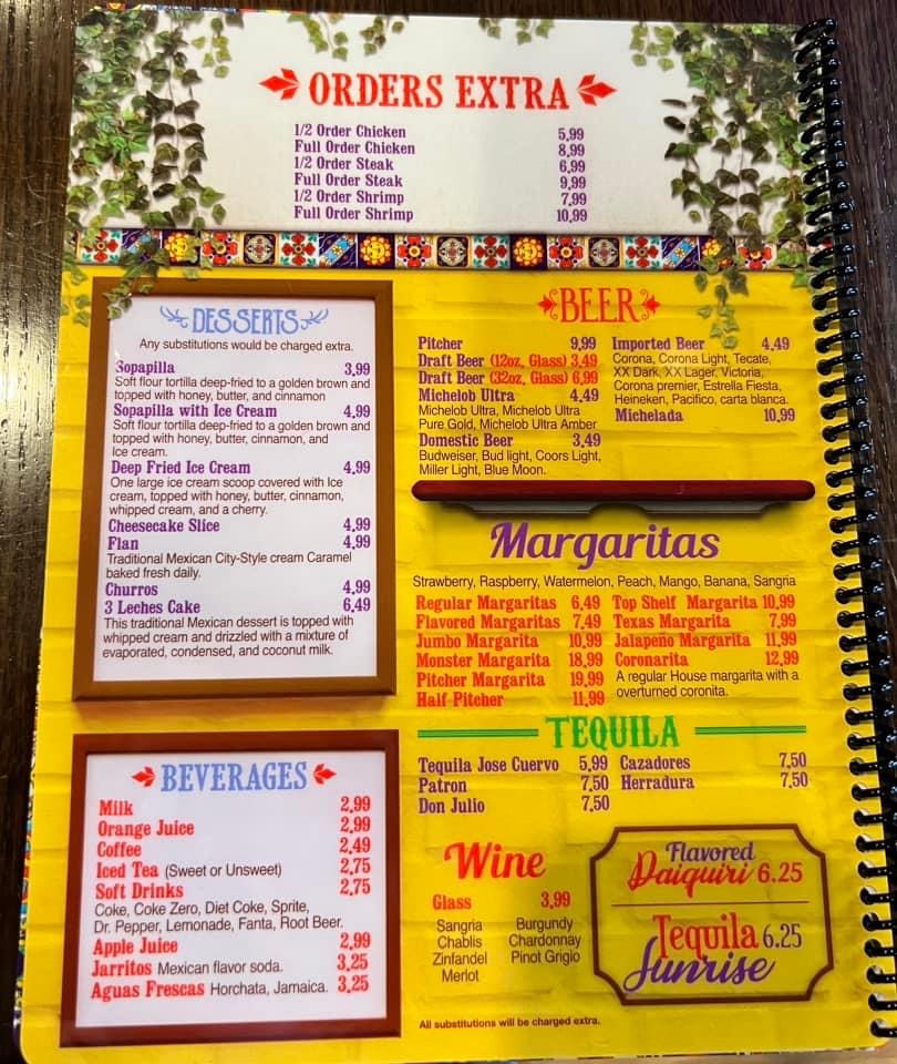 Menu La Fiesta Mexican Grill In Broussard-6