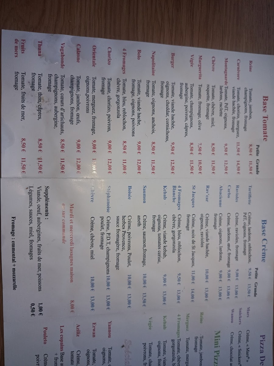 Menu La Flam'stephanoise ( Pizza Au Feu De Bois ) Pizzacro-1