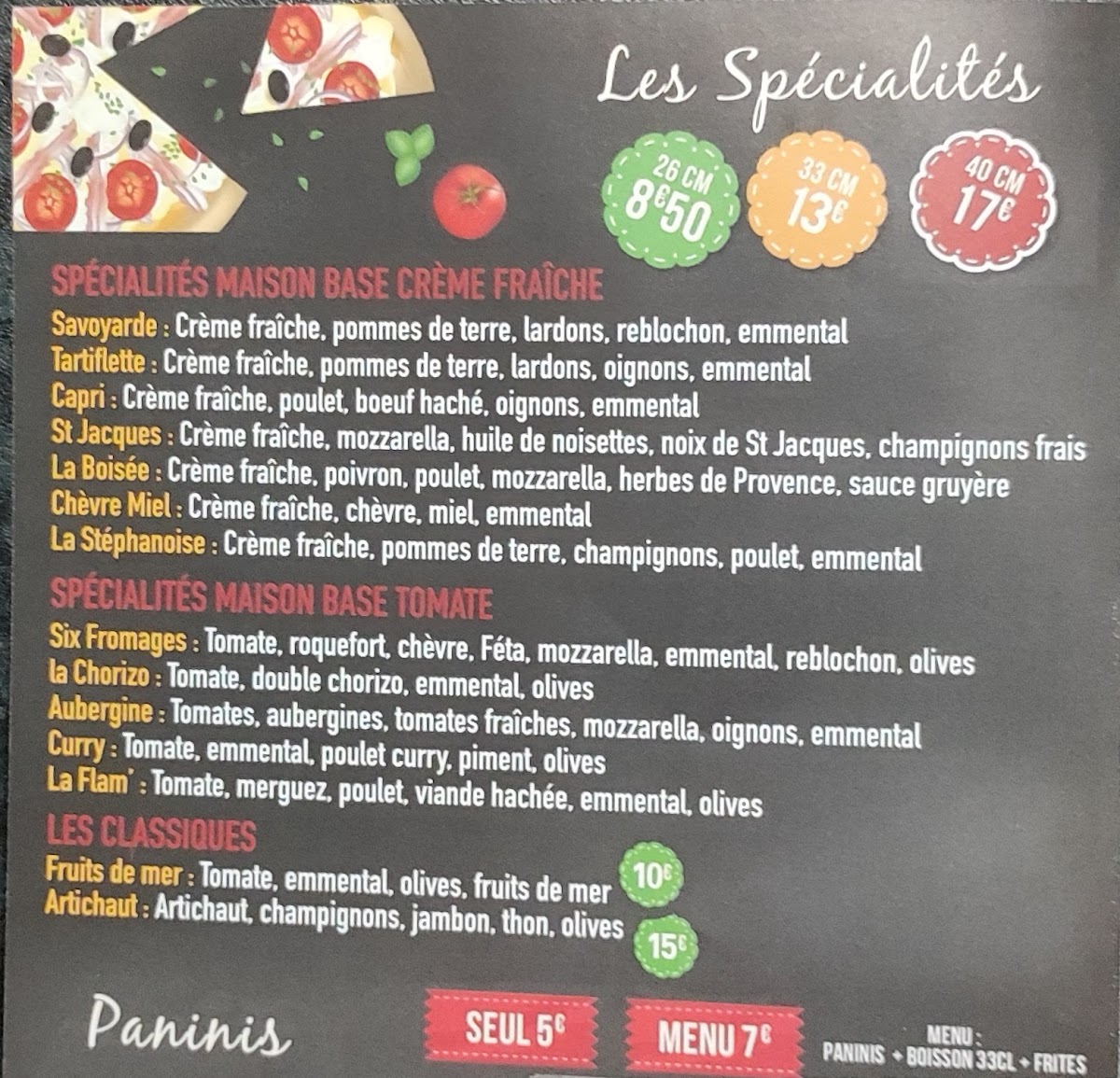 Menu La Flam'stephanoise ( Pizza Au Feu De Bois ) Pizzacro-3
