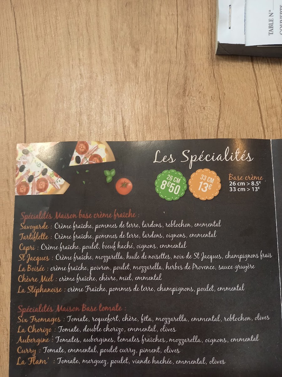 Menu La Flam'stephanoise ( Pizza Au Feu De Bois ) Pizzacro-6