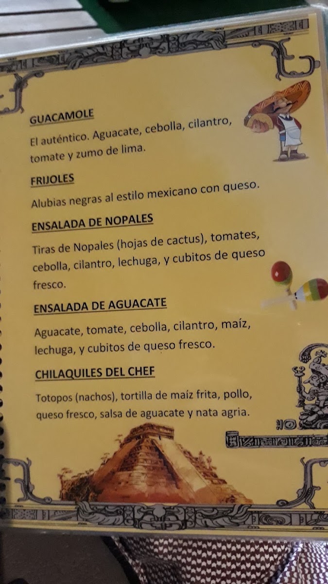 Menu La Fondue Mexicana Simon Bolívar 13-8