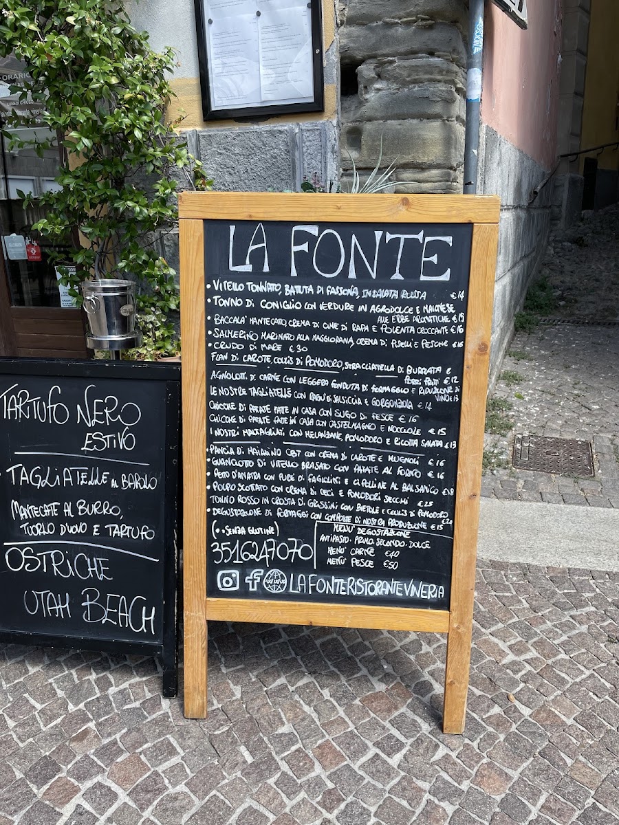 Menu La Fonte - Ristorante Vineria Enoteca-1