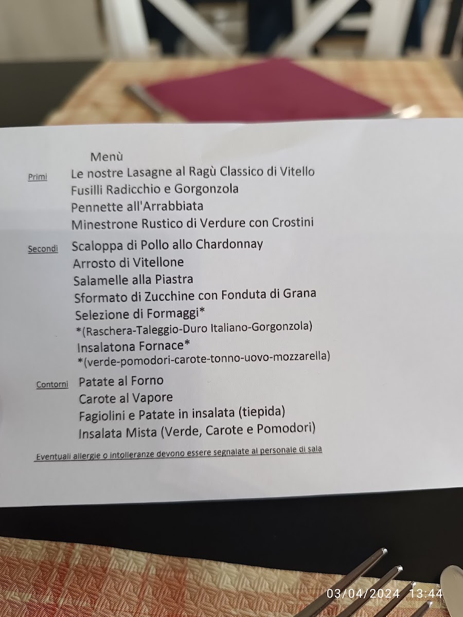 Menu La Fornace Ristobar-1
